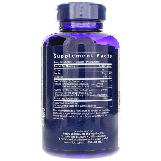 Super Omega-3 EPA/DHA with Sesame Lignans & Olive Extra, LFE